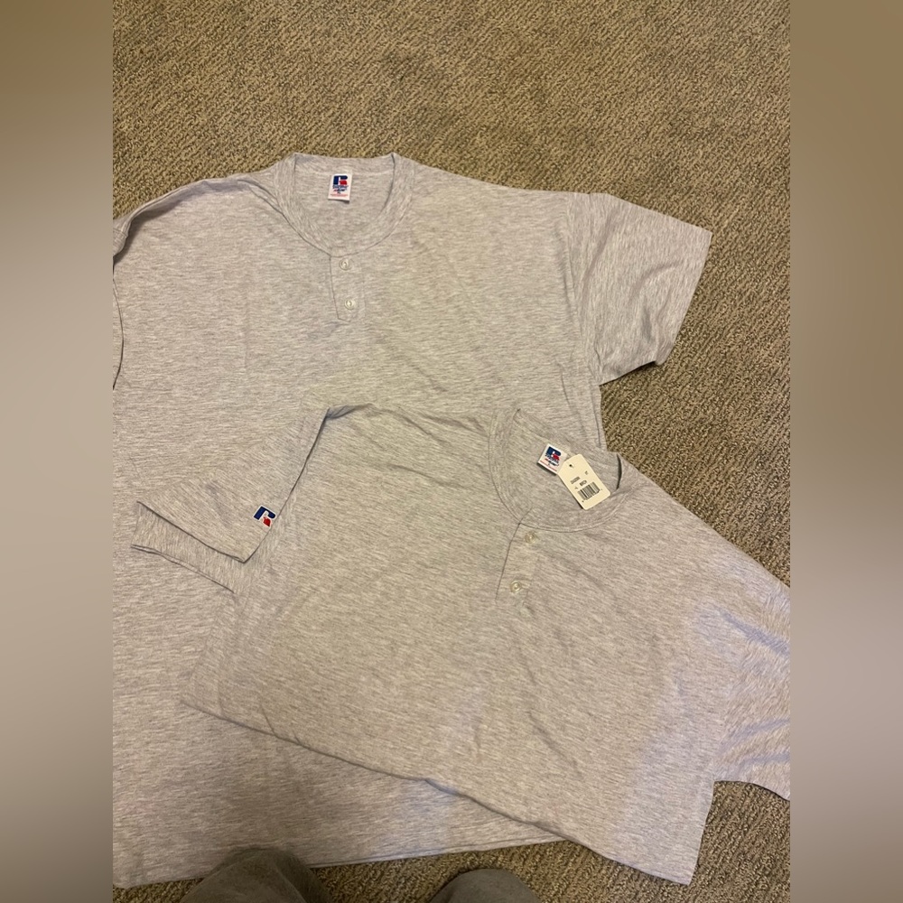 Russell Athletic 2 Button Henley - Heather birch - Picture 3 of 4